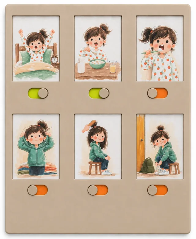Tablero de rutinas para niños impreso en 3D por Tatiana